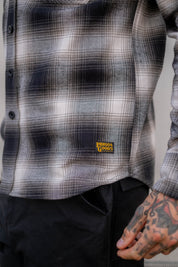 Bronson Shirt- Black Olive Cream Flannel Check