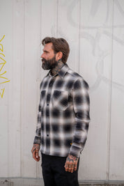 Bronson Shirt- Black Olive Cream Flannel Check