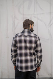 Bronson Shirt- Black Olive Cream Flannel Check