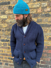 Shawl Collar Cardigan - Navy