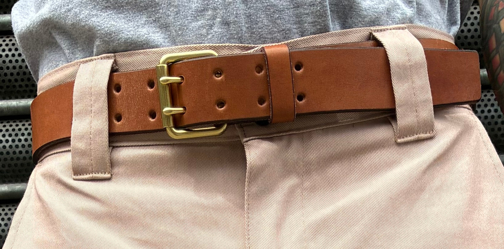 LIFETIME LEATHER BELT - OAK BARK TANNED - BROWN
