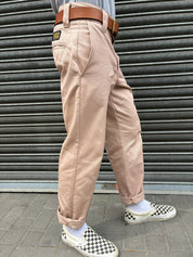 English Worker Trouser in Desert Khaki Cotton Twill