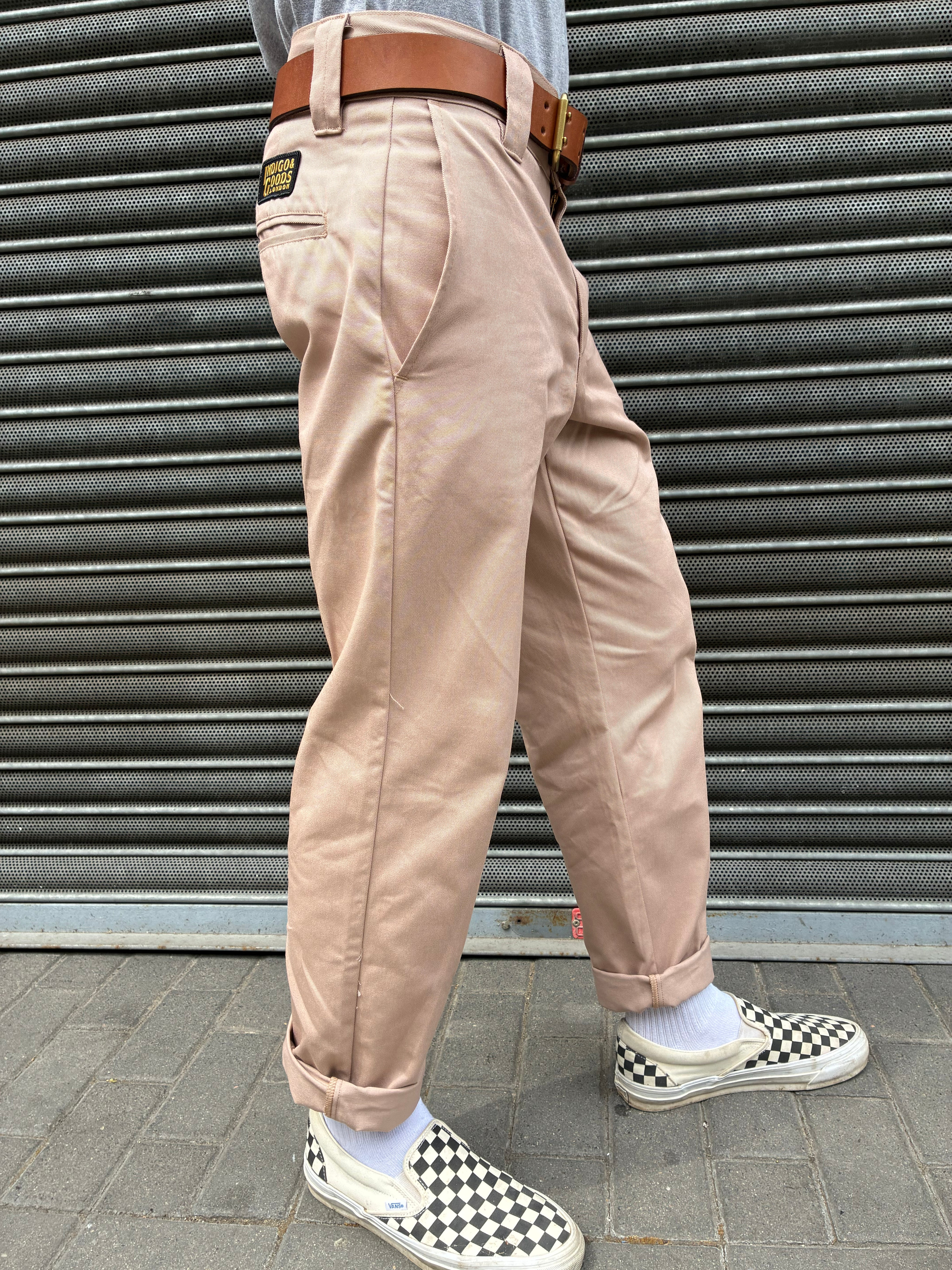 English Worker Trouser in Desert Khaki Cotton Twill