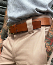 LIFETIME LEATHER BELT - OAK BARK TANNED - BROWN