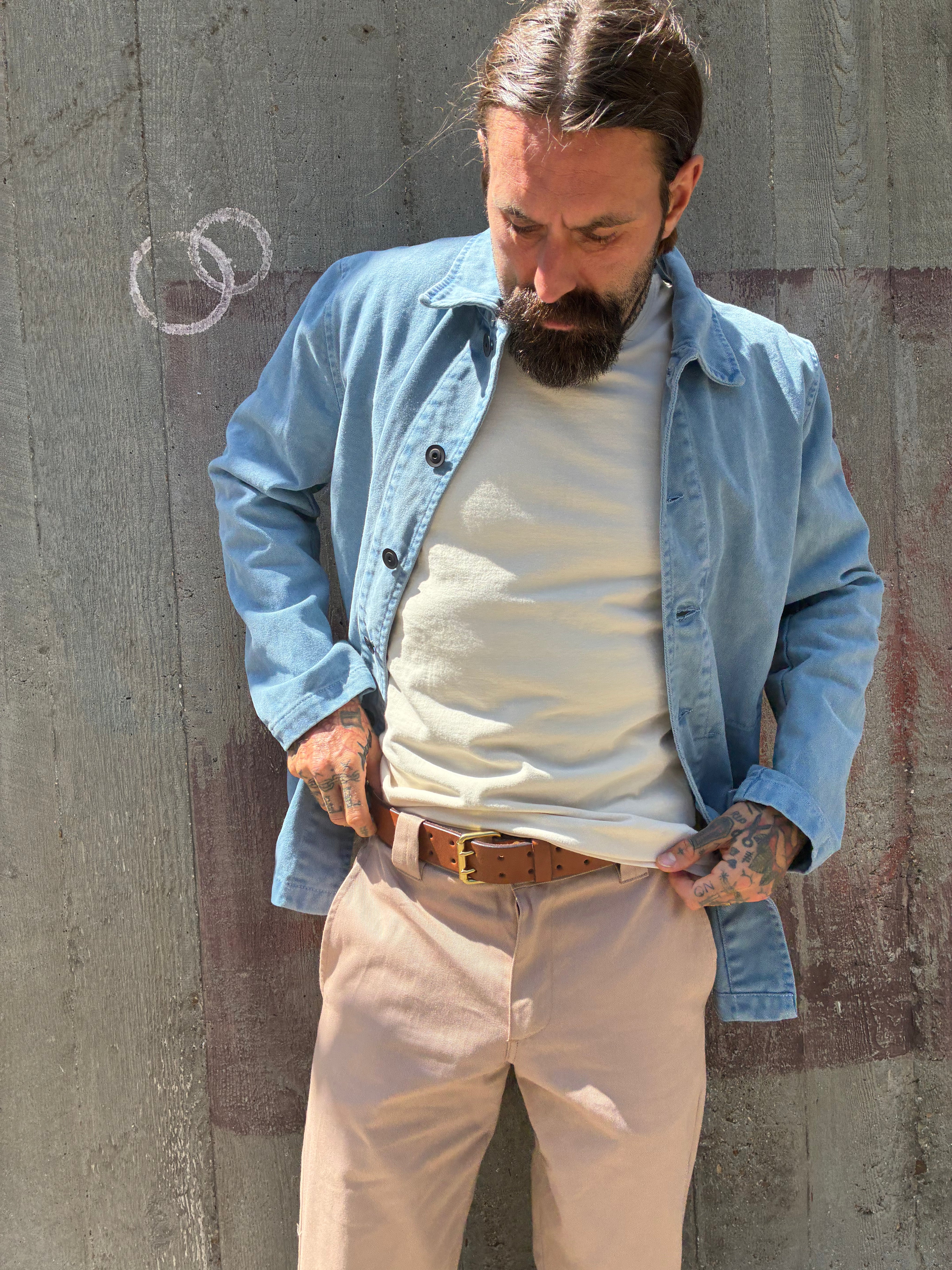 English Worker Jacket - BOX FIT - Faded Blue