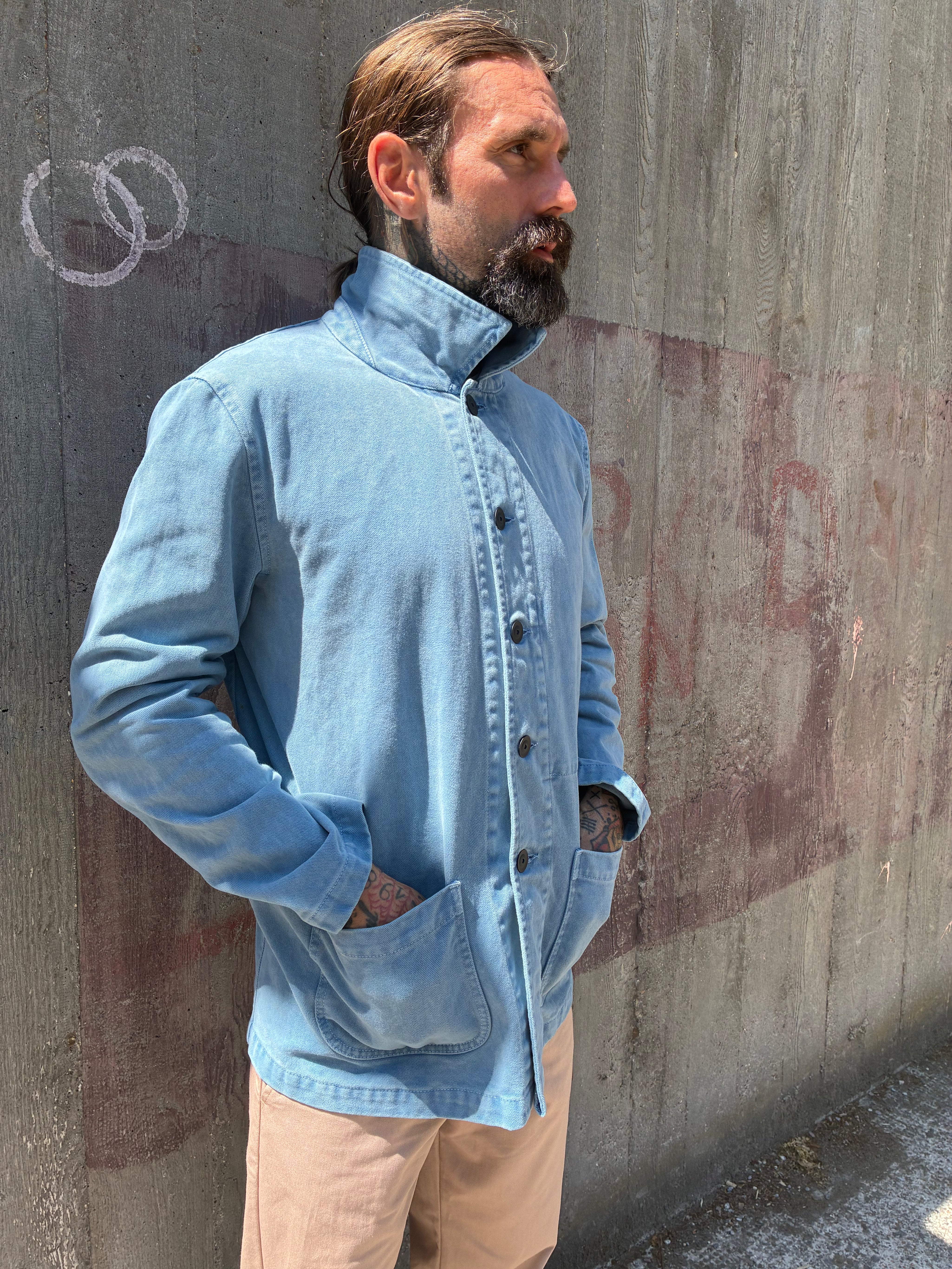 English Worker Jacket - BOX FIT - Faded Blue