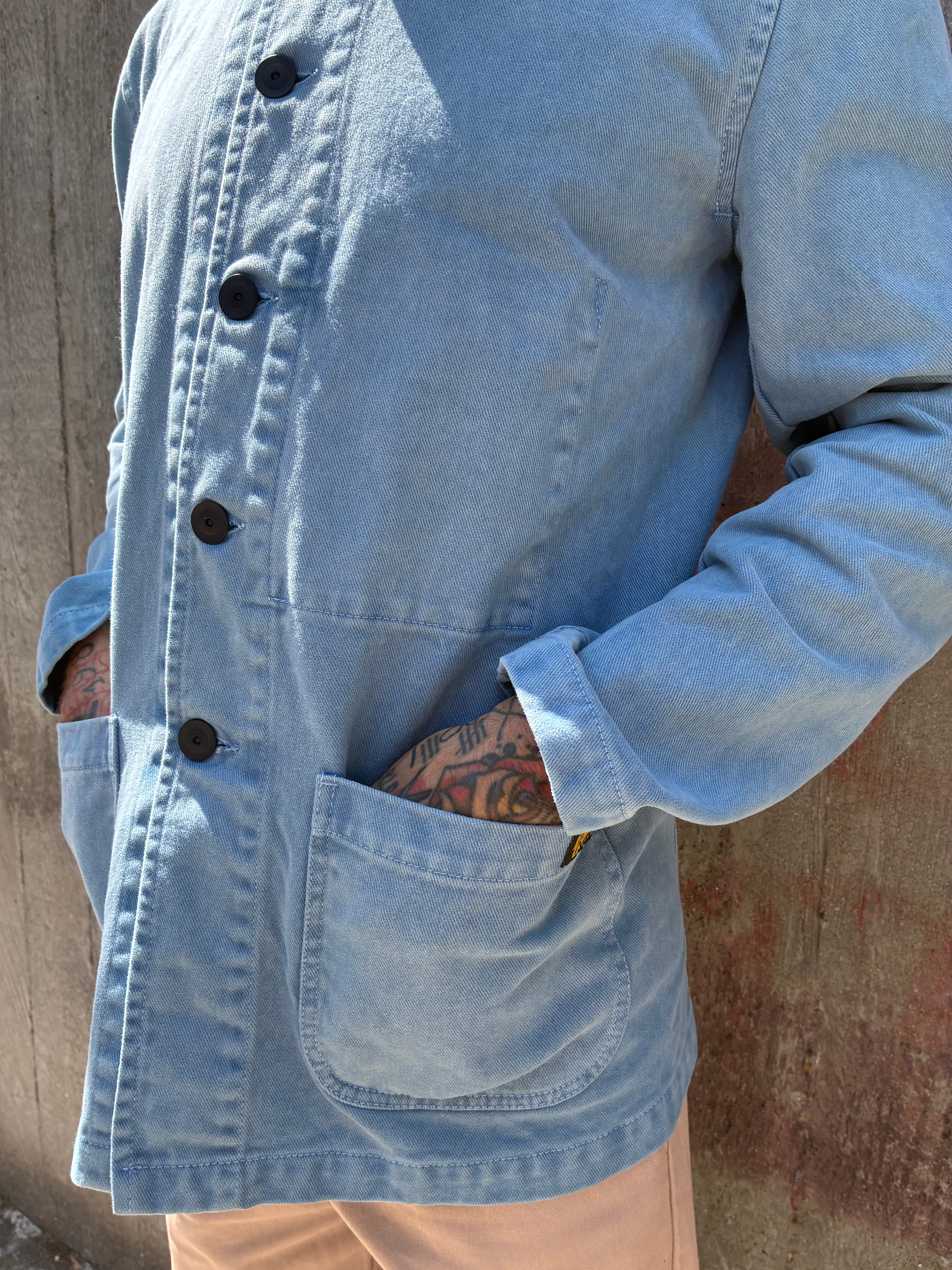 English Worker Jacket - BOX FIT - Faded Blue
