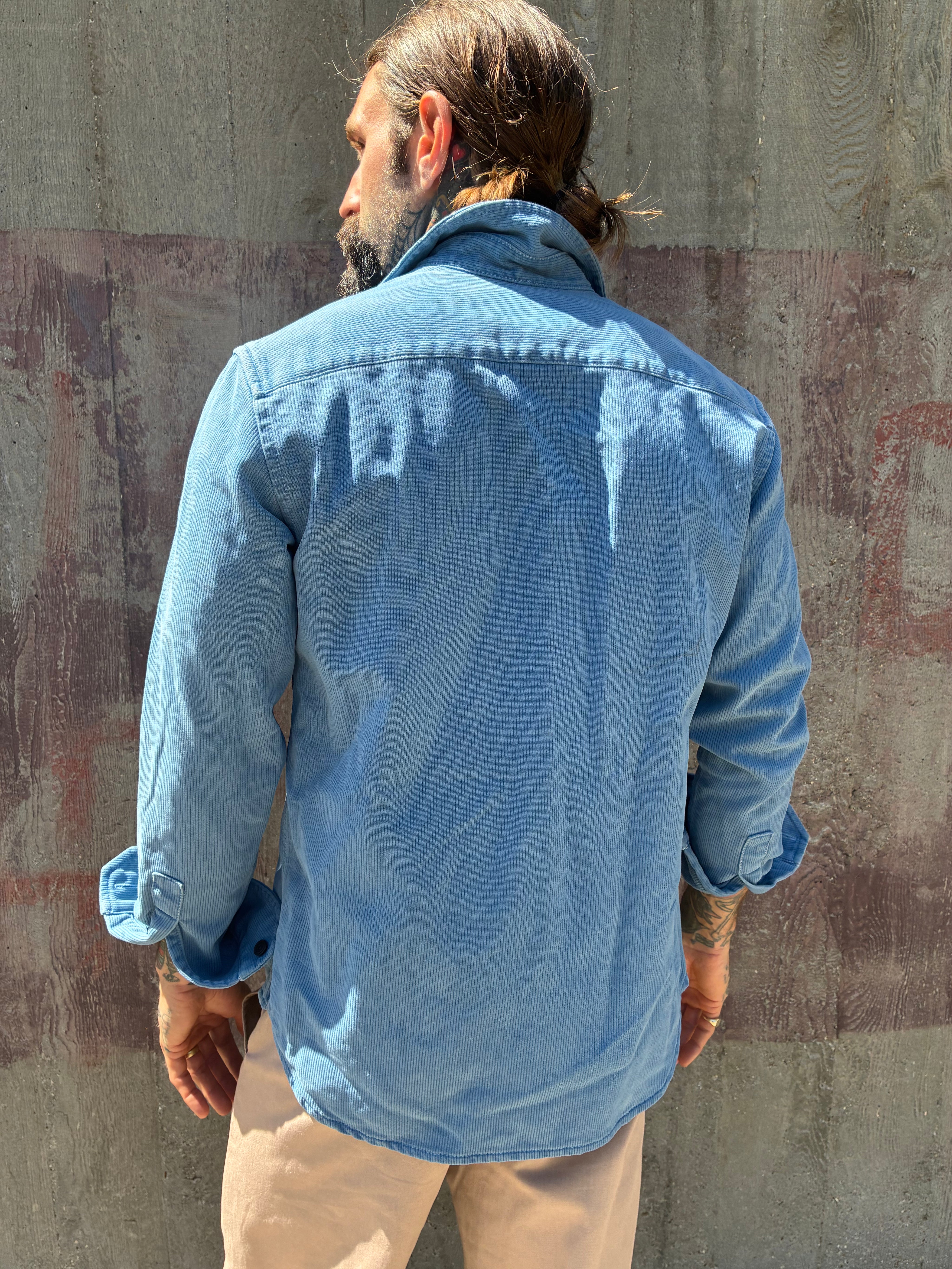 Assault Overshirt- Vintage Dye Faded Blue