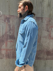 Assault Overshirt- Vintage Dye Faded Blue