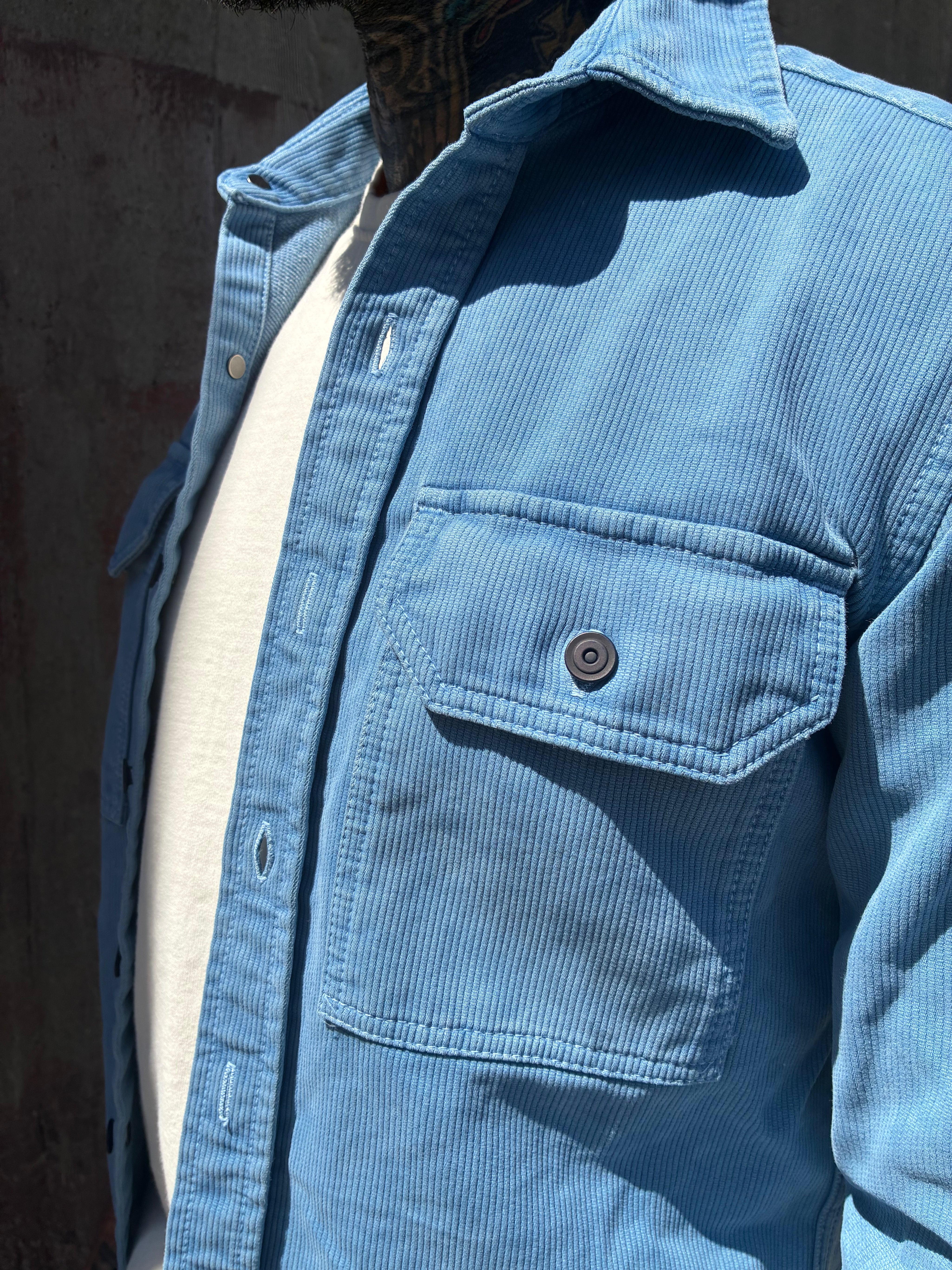 Assault Overshirt- Vintage Dye Faded Blue