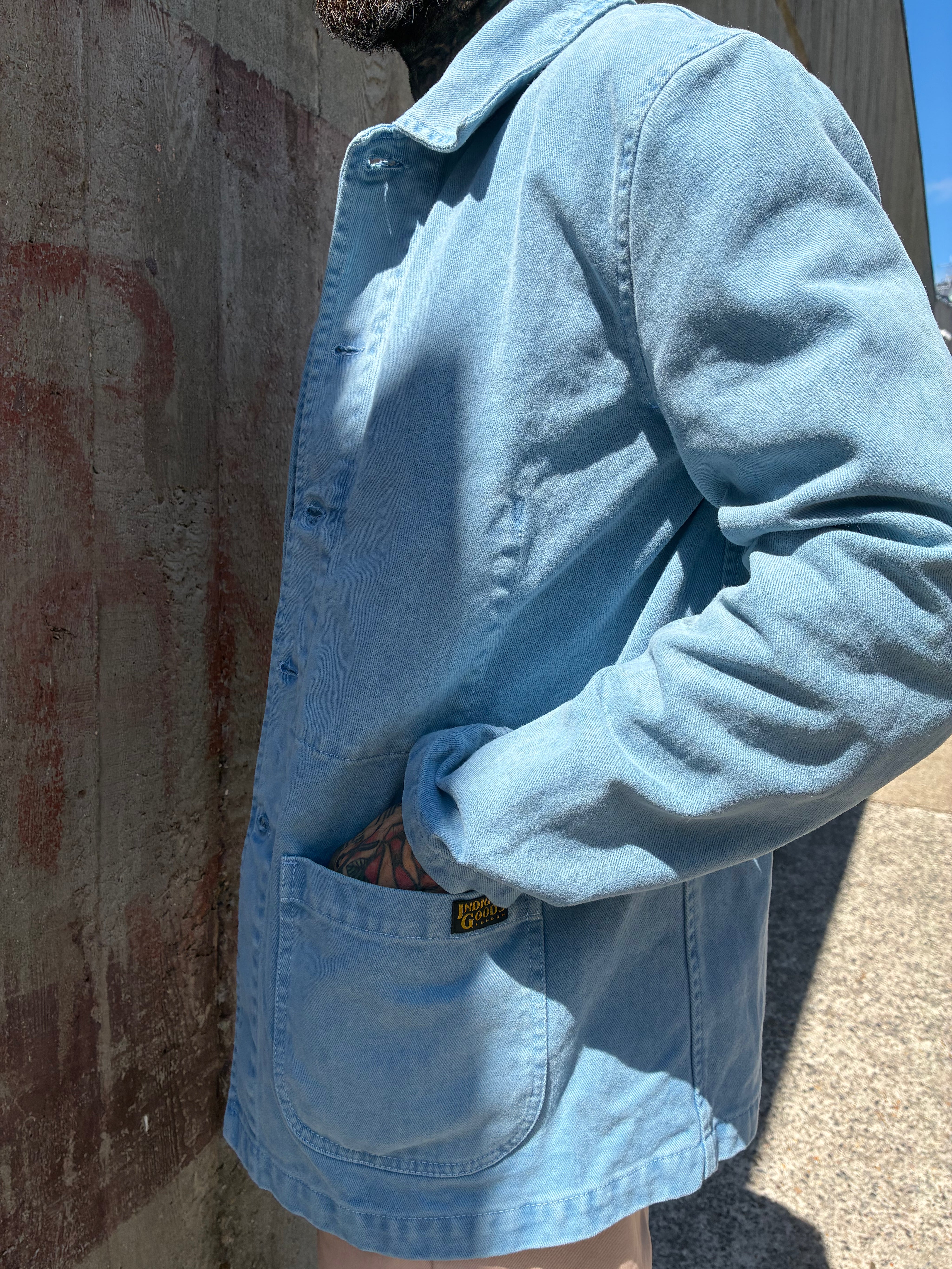 English Worker Jacket - BOX FIT - Faded Blue
