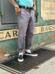 English Worker Trouser in Slate Grey Cotton Twill