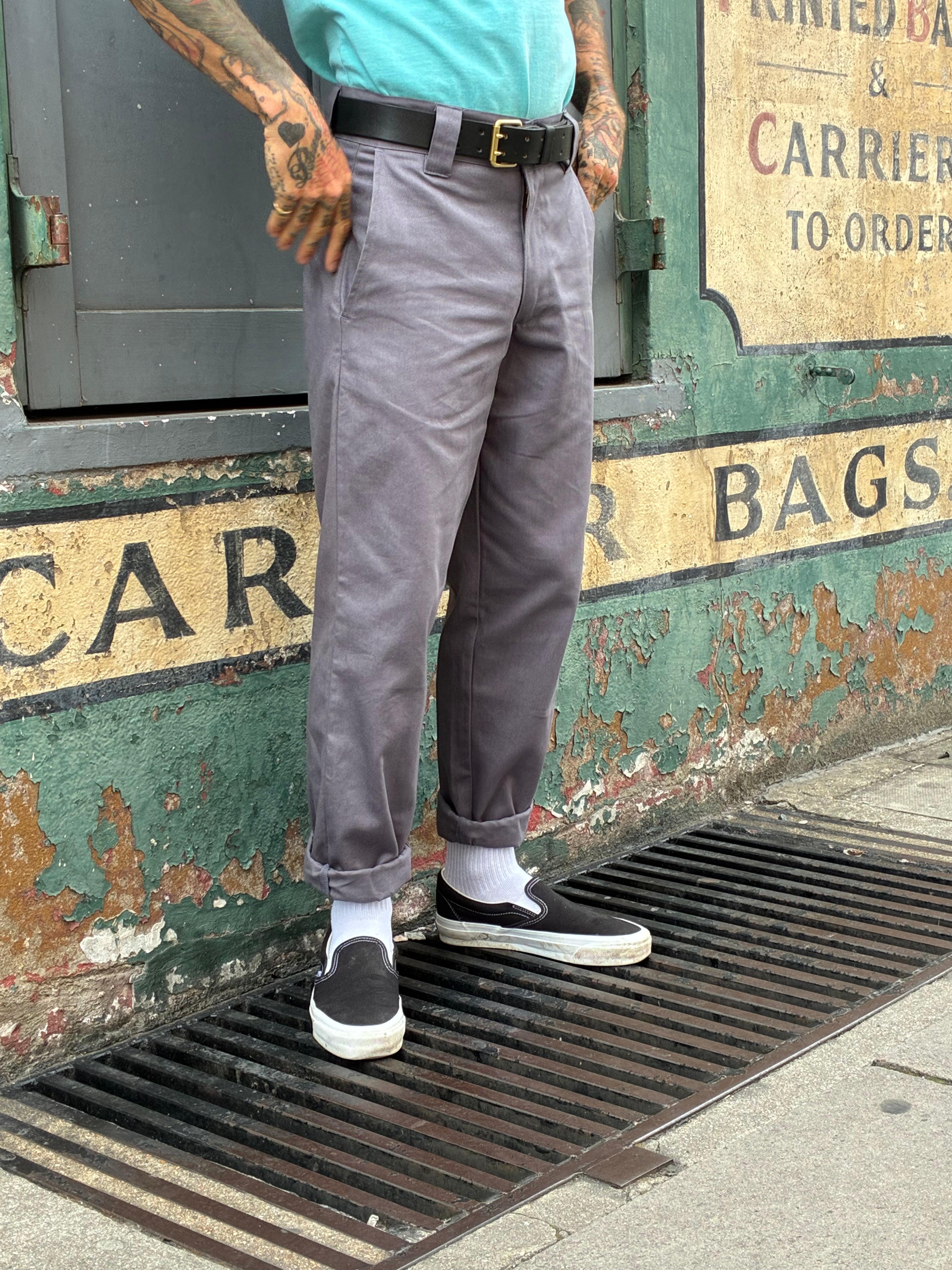 English Worker Trouser in Slate Grey Cotton Twill