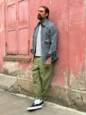 Drop Pocket Shirt - MidWeight Cotton - Slate Grey