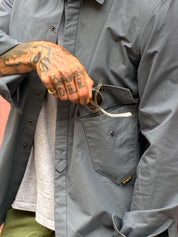 Drop Pocket Shirt - MidWeight Cotton - Slate Grey