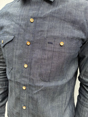 Assorted Pocket Shirt- Indigo Chambray