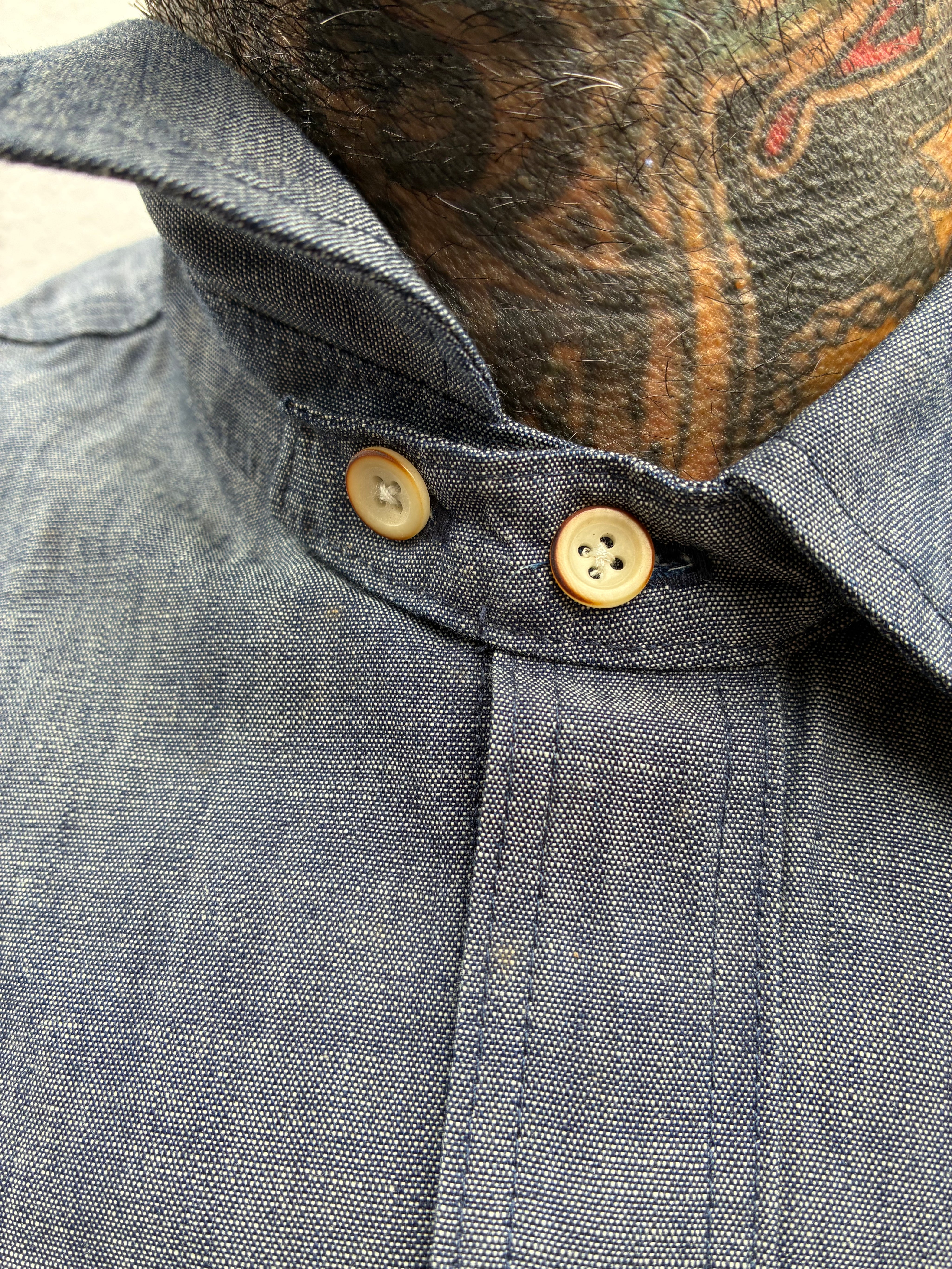 Assorted Pocket Shirt- Indigo Chambray