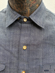 Assorted Pocket Shirt- Indigo Chambray