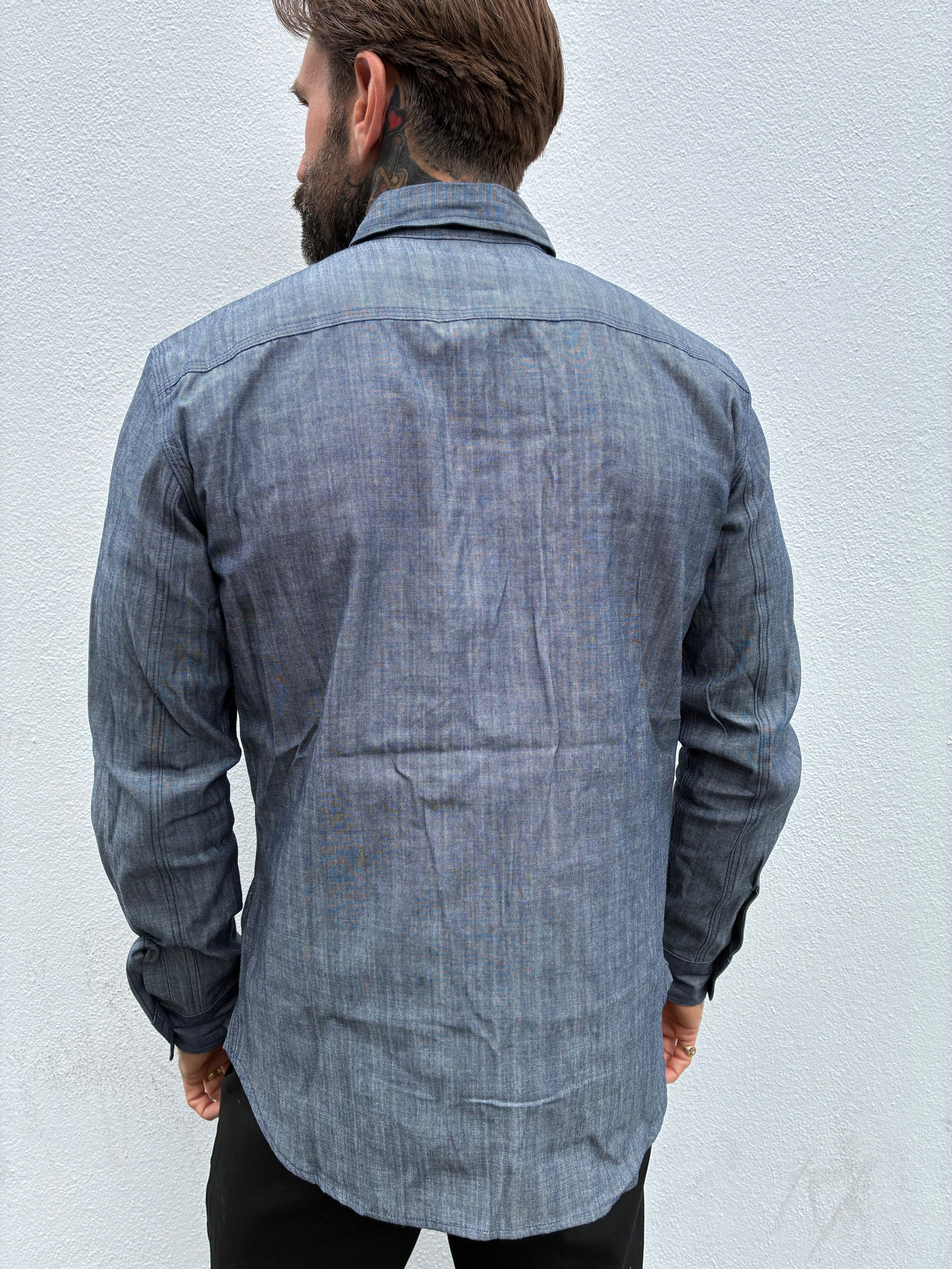 Assorted Pocket Shirt- Indigo Chambray