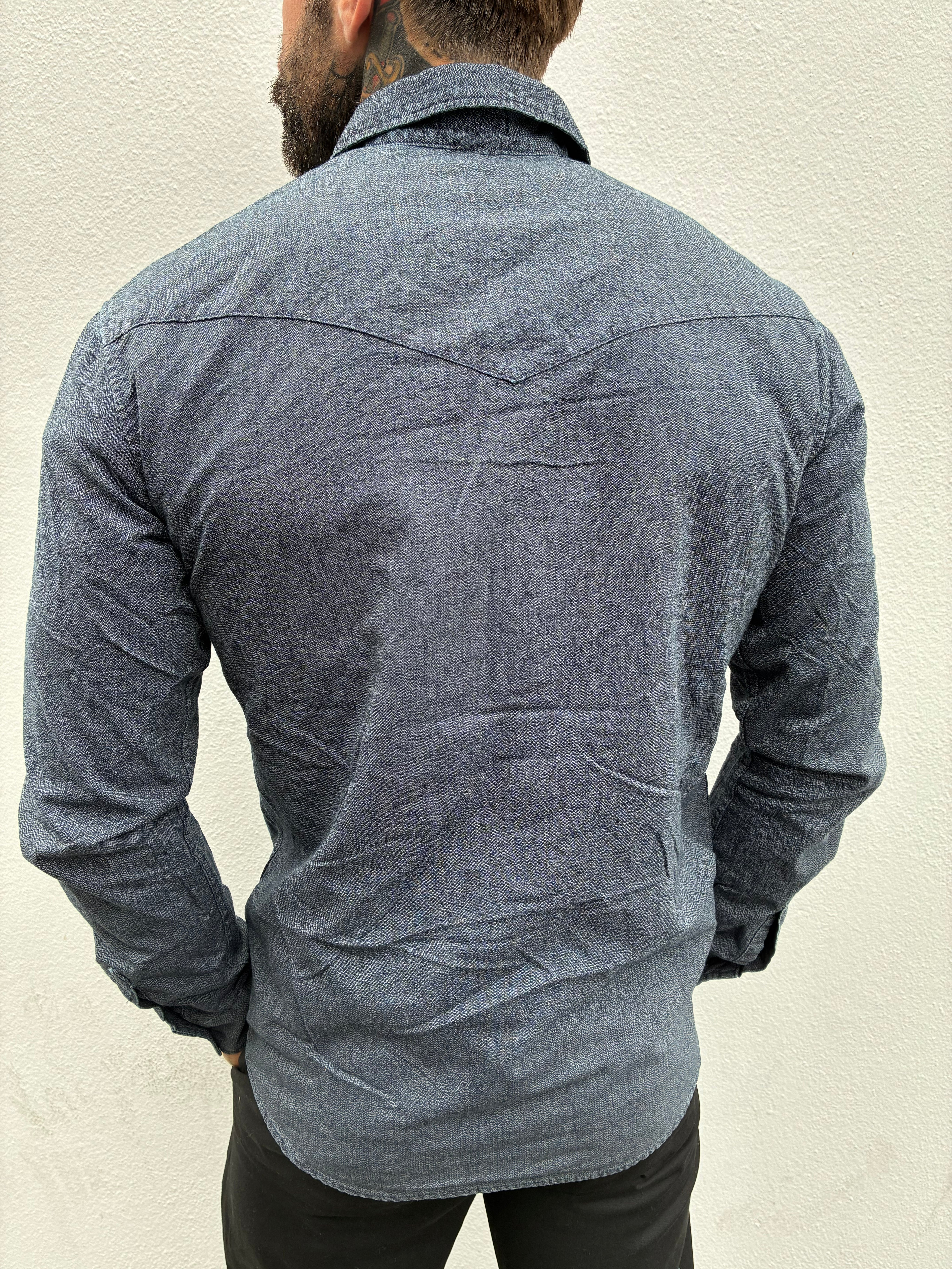 Western Shirt - Indigo Twist