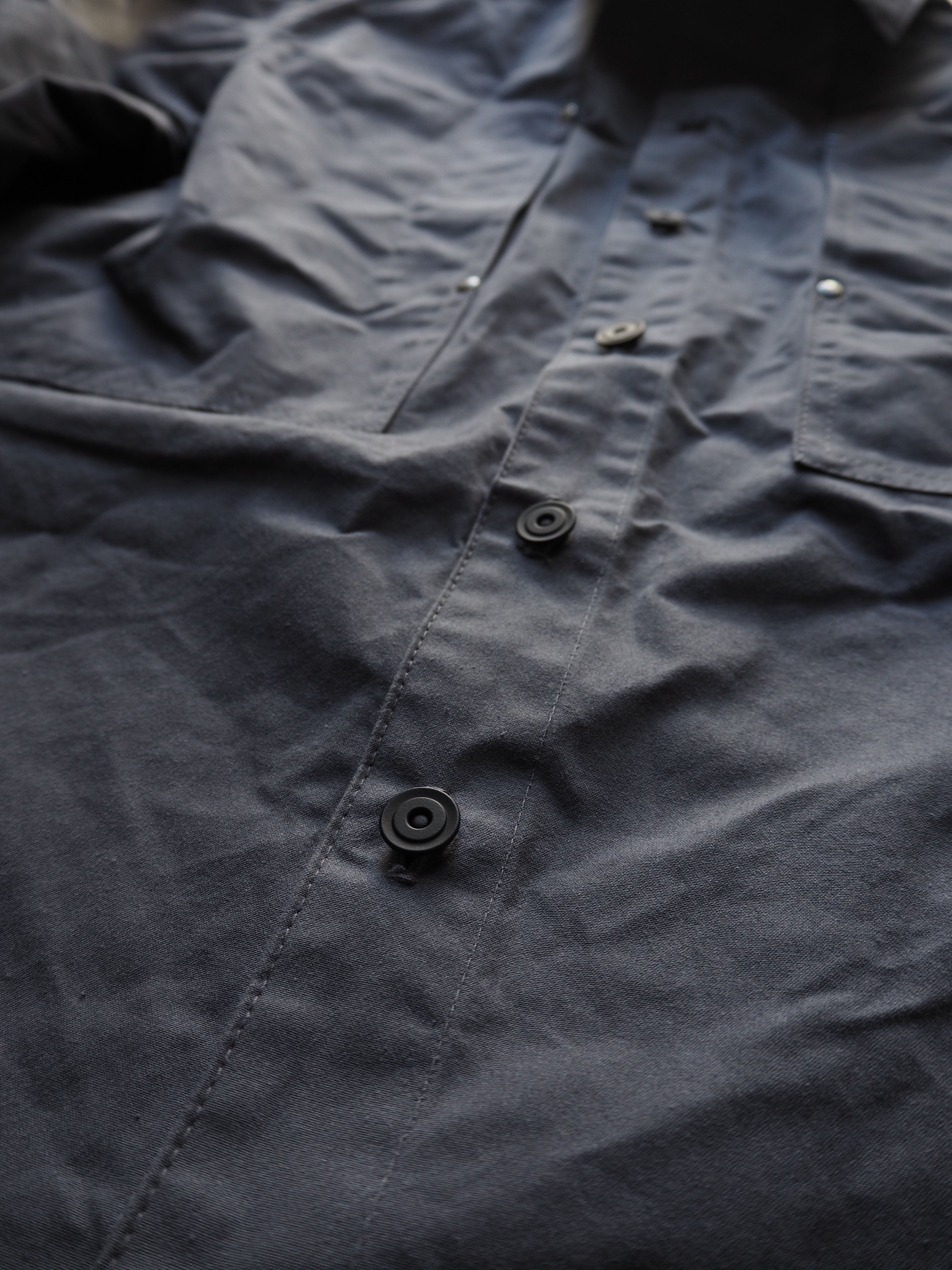 English Terrace Overshirt - HEAVY WEATHERED COTTON - Slate Grey