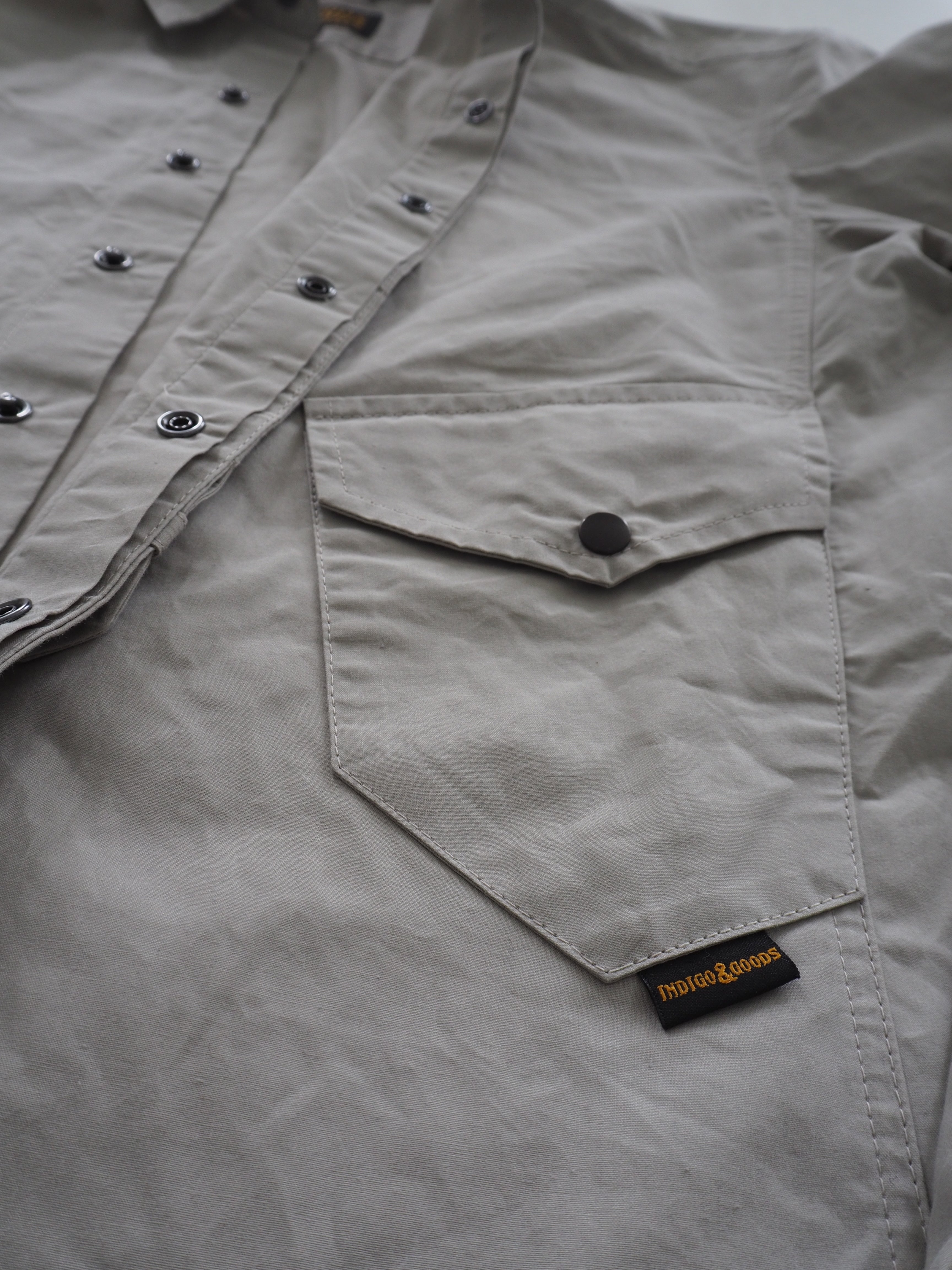 Drop Pocket Shirt - Weathered Cotton - Lt. Stone