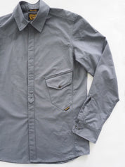 Drop Pocket Shirt - MidWeight Cotton - Slate Grey