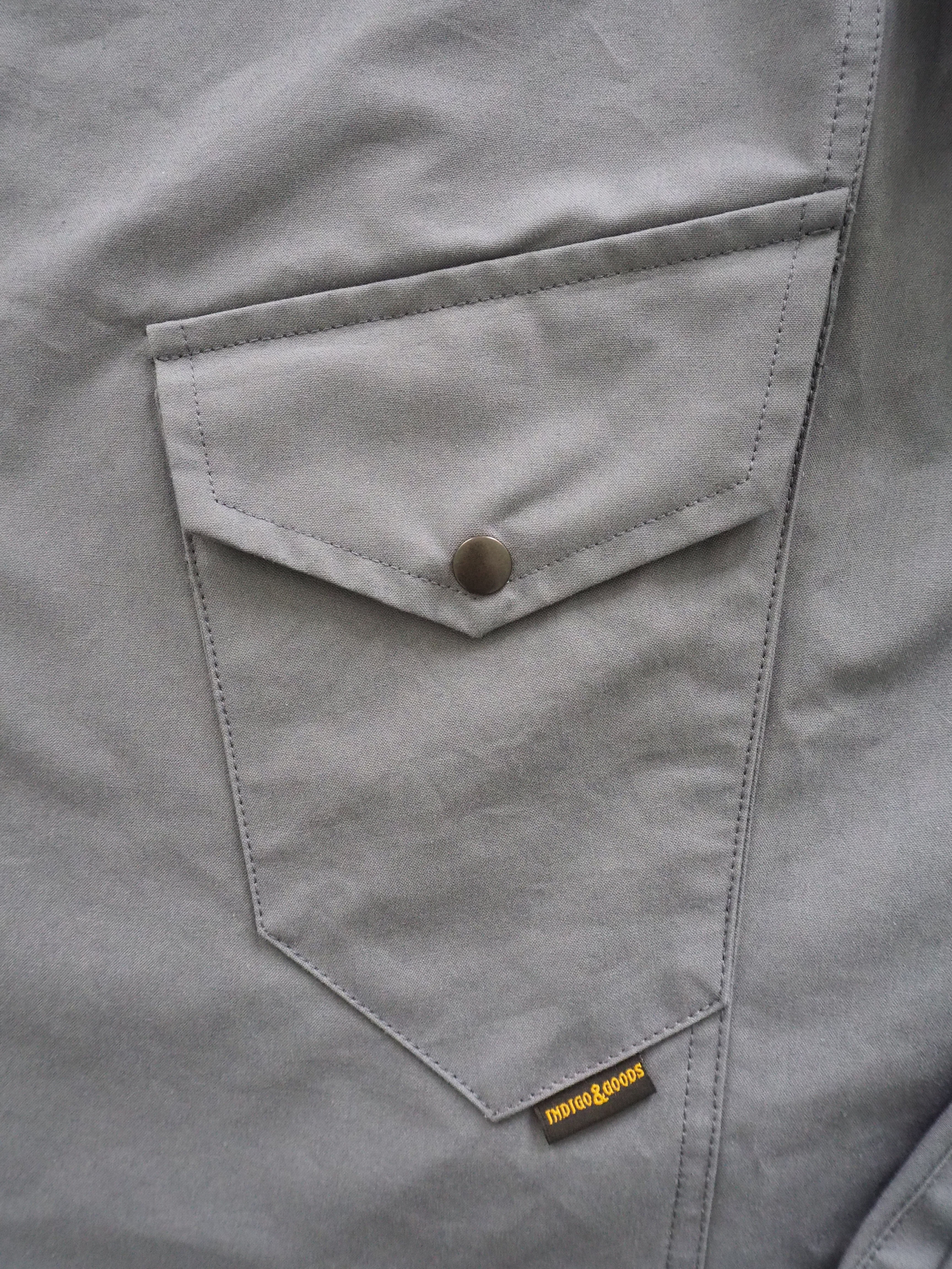 Drop Pocket Shirt - MidWeight Cotton - Slate Grey