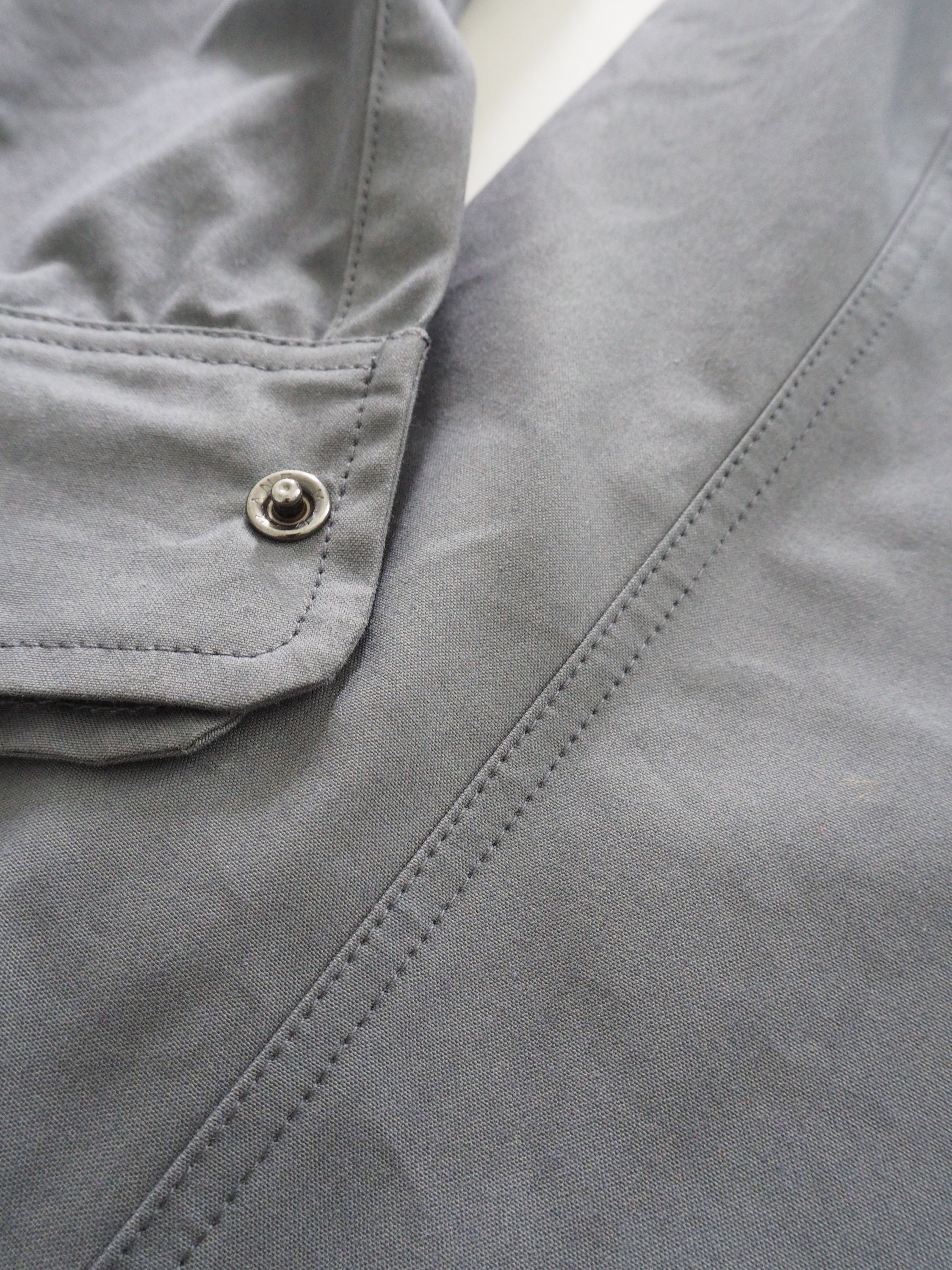 Drop Pocket Shirt - MidWeight Cotton - Slate Grey