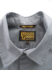Drop Pocket Shirt - MidWeight Cotton - Slate Grey