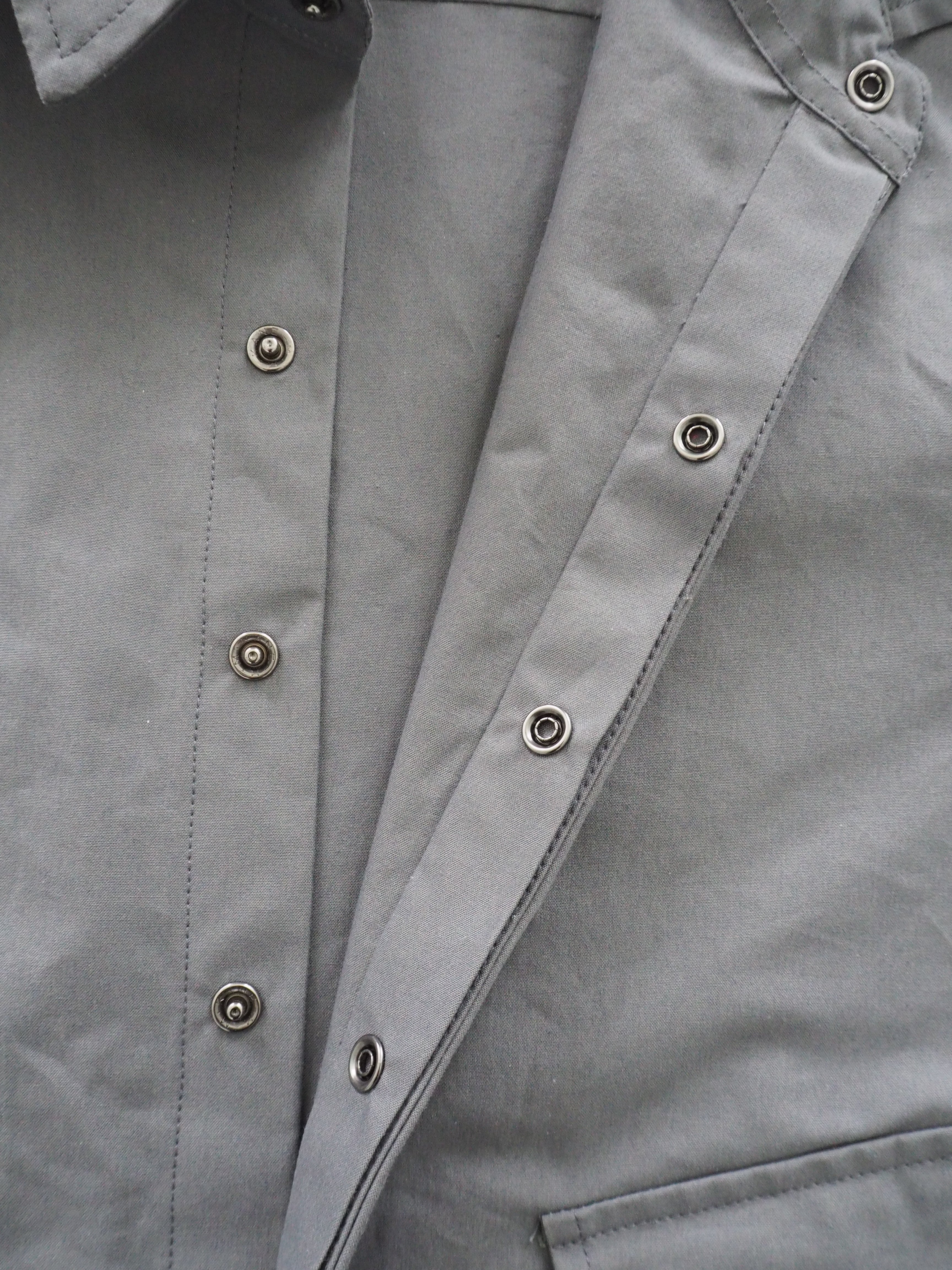 Drop Pocket Shirt - MidWeight Cotton - Slate Grey