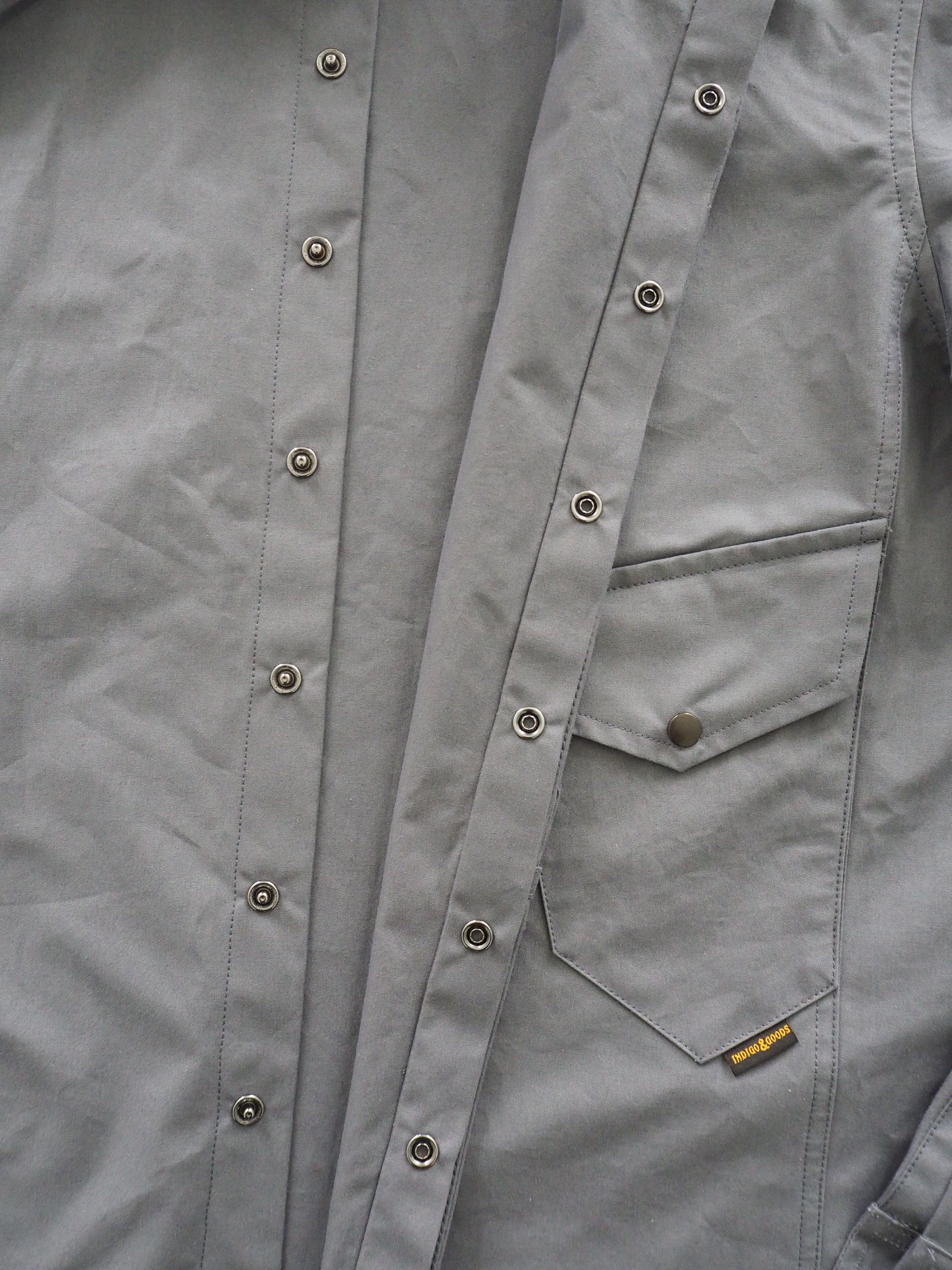 Drop Pocket Shirt - MidWeight Cotton - Slate Grey