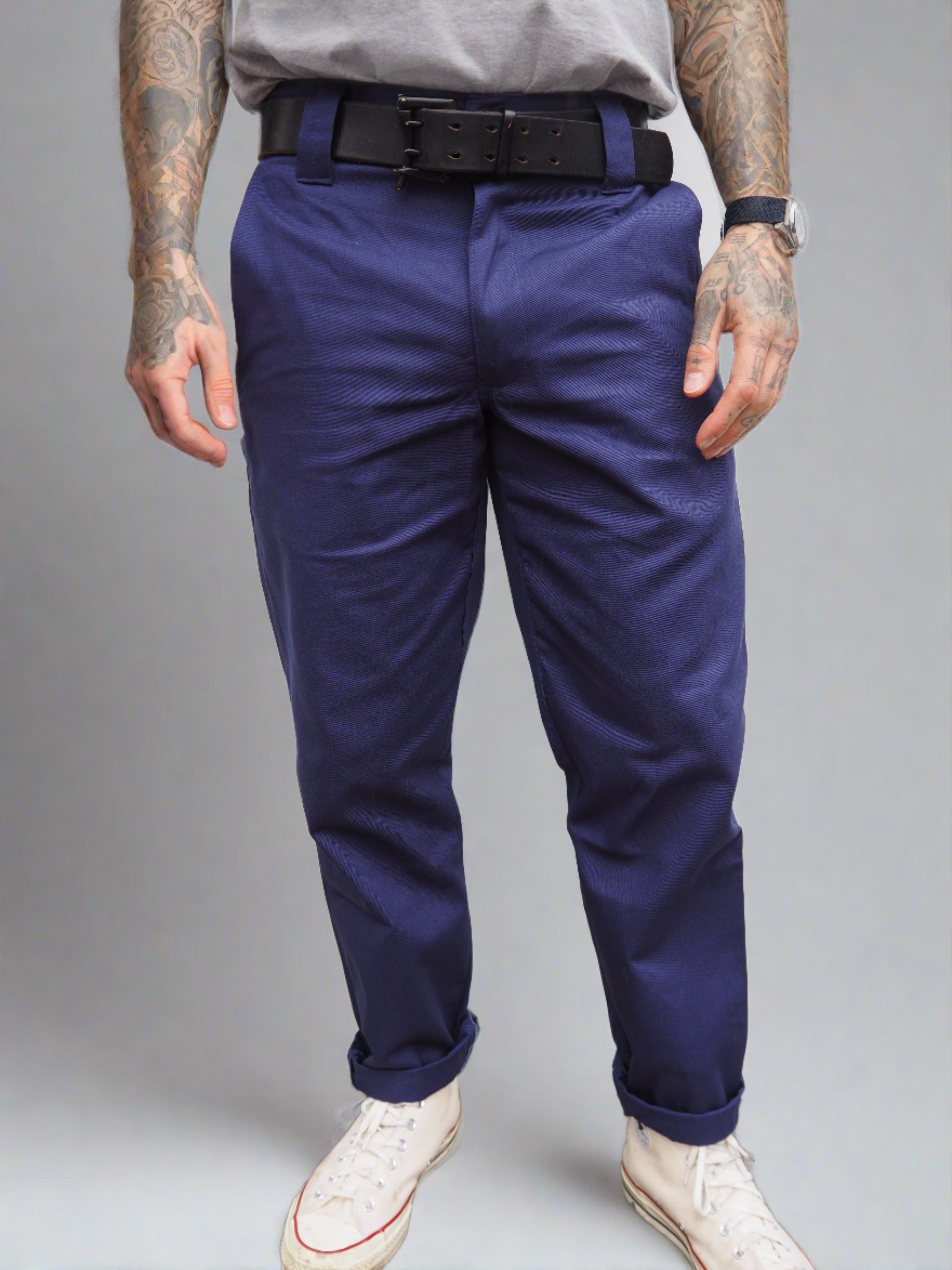 English Worker Trouser - Navy Cotton Twill