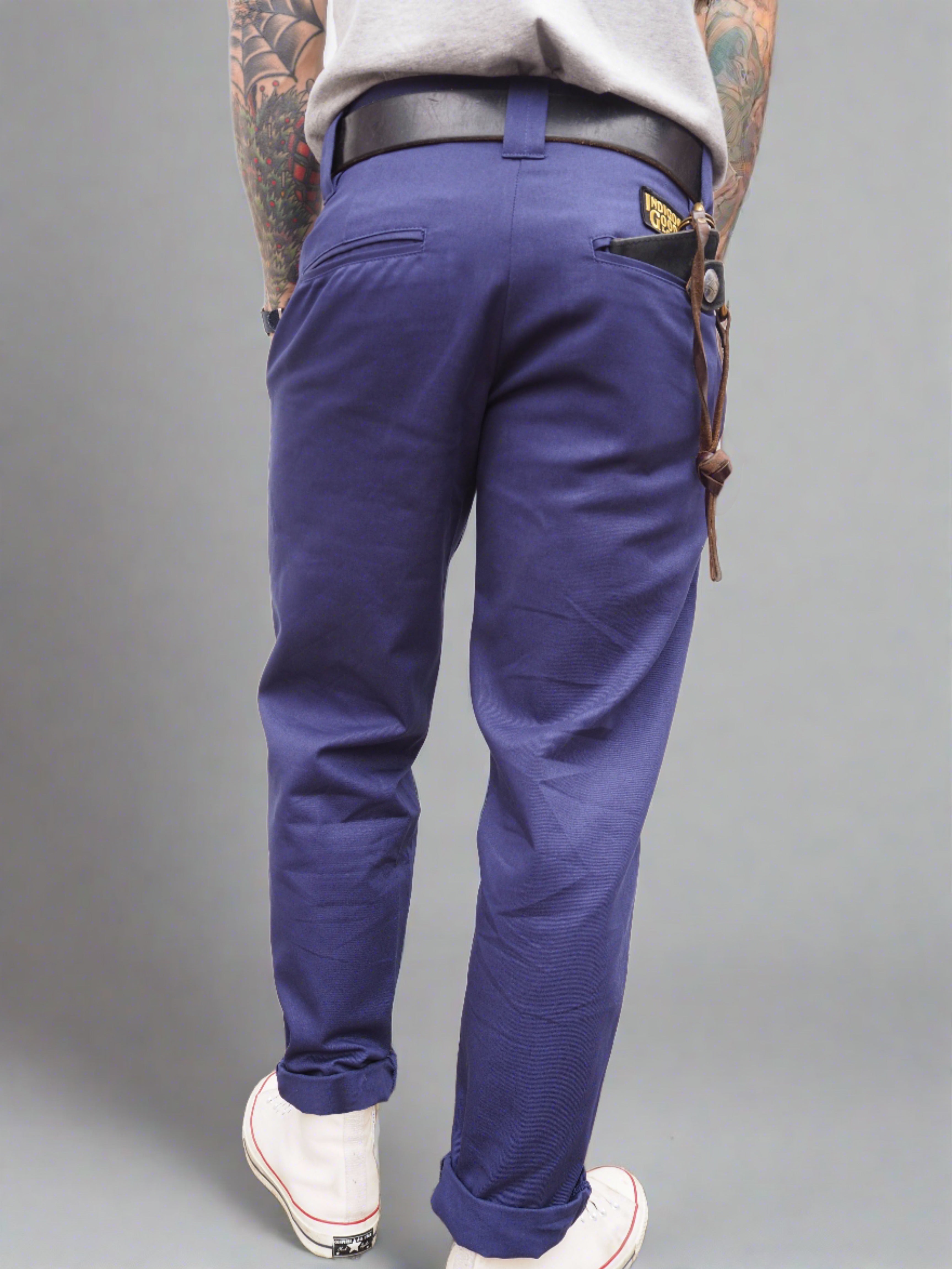 English Worker Trouser - Navy Cotton Twill