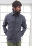 Turbo Shirt Jacket - Heavy Weathered Cotton - Slate Grey