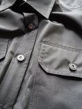 Assault Overshirt- Black Cotton Poplin