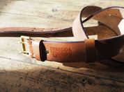 LIFETIME LEATHER BELT - OAK BARK TANNED - BROWN