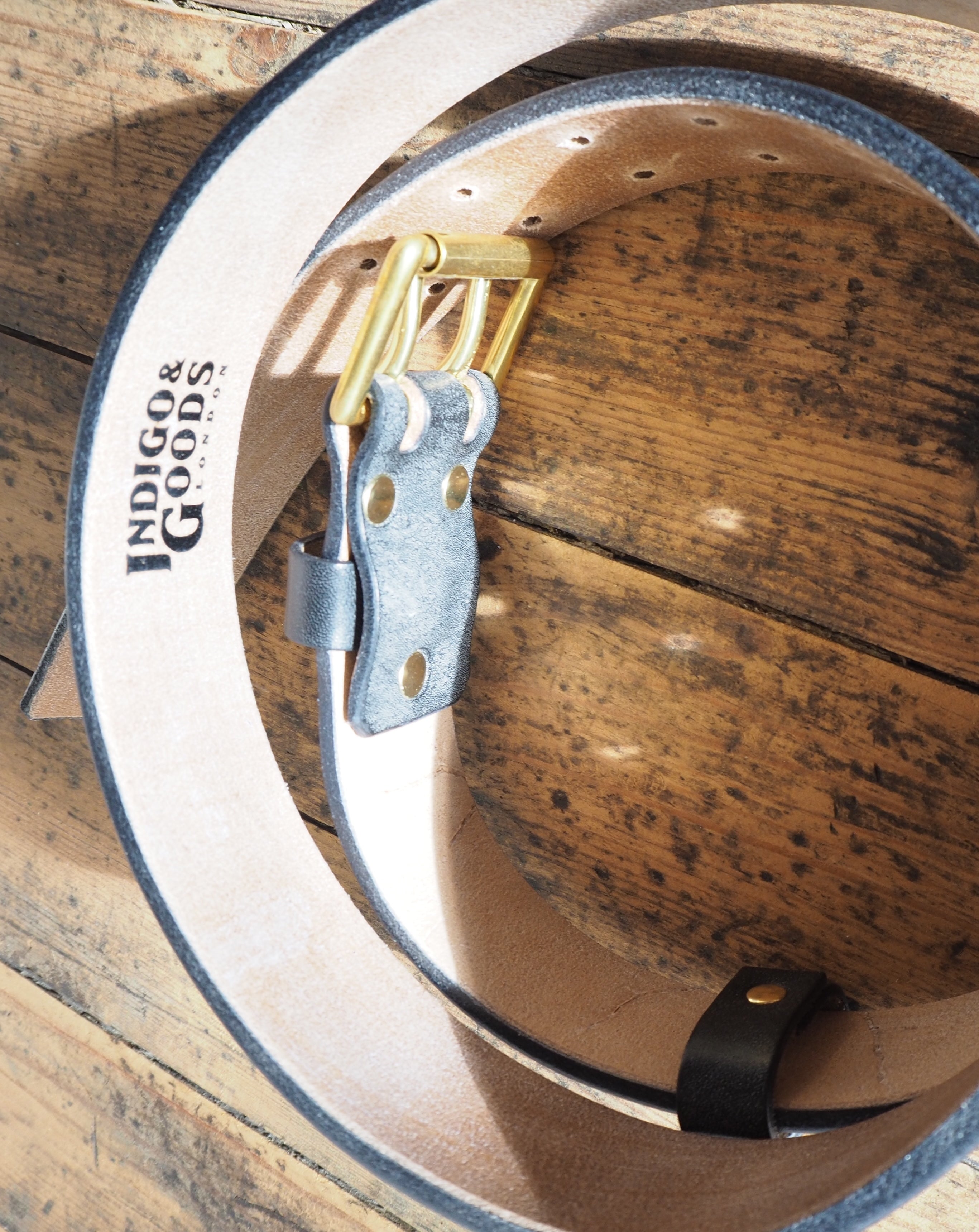LIFETIME LEATHER BELT - OAK BARK TANNED - BLACK