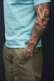 Double Weight Tee - Aqua Blue