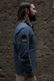 English Terrace Overshirt - HEAVY WEATHERED COTTON - Slate Grey