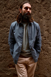 Drop Pocket Shirt - MidWeight Cotton - Slate Grey