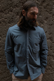 Drop Pocket Shirt - MidWeight Cotton - Slate Grey