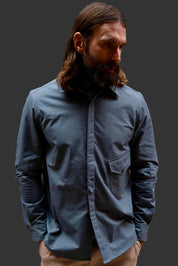 Drop Pocket Shirt - MidWeight Cotton - Slate Grey