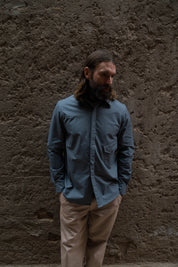 Drop Pocket Shirt - MidWeight Cotton - Slate Grey