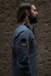 English Terrace Overshirt - HEAVY WEATHERED COTTON - Slate Grey