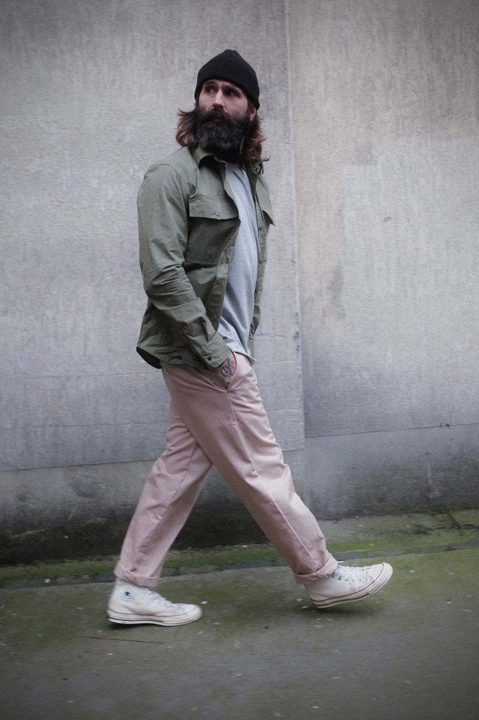 English Worker Trouser - Desert Khaki Cotton Twill