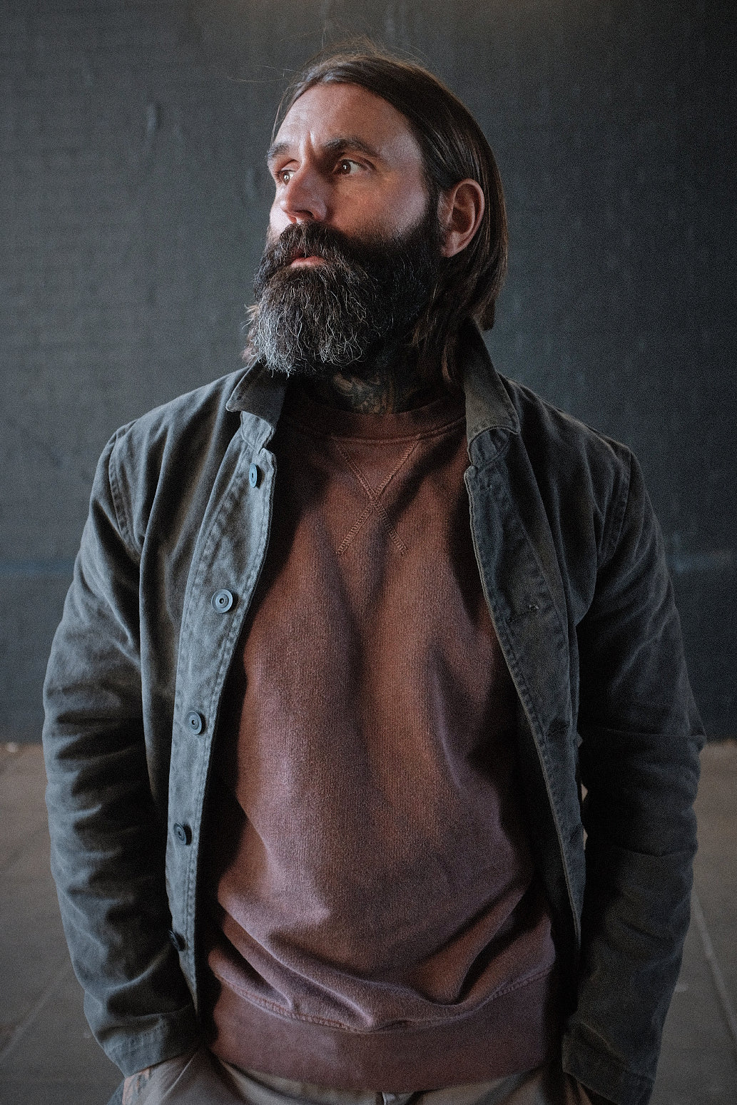 English Worker Jacket - BOX FIT - Washed Charcoal