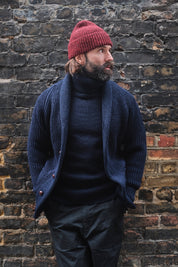 Shawl Collar Cardigan - Navy