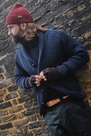 Shawl Collar Cardigan - Navy