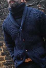 Shawl Collar Cardigan - Navy